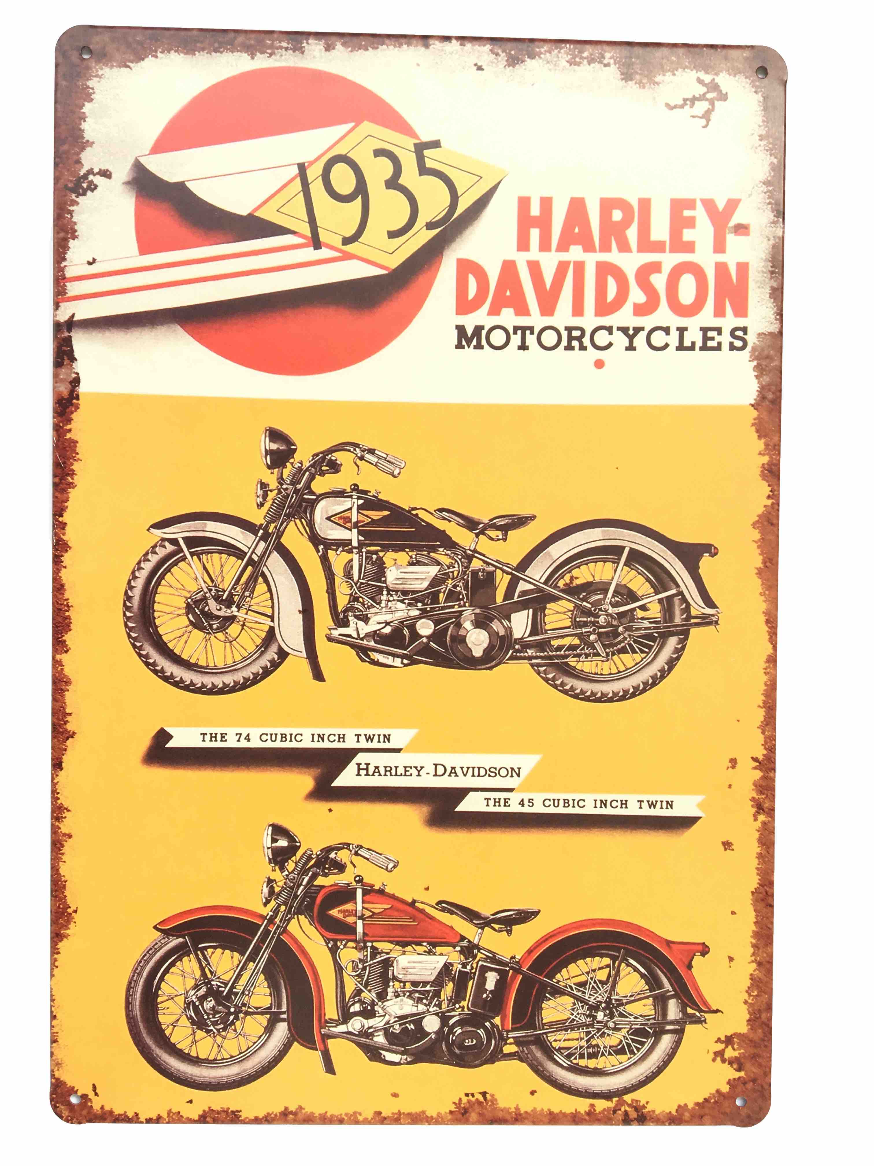 Plechová tabuľa 20x30cm Harley Davidson 1935