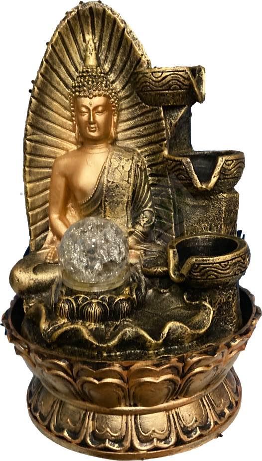 Fontána Buddha Gold 30cm FB11