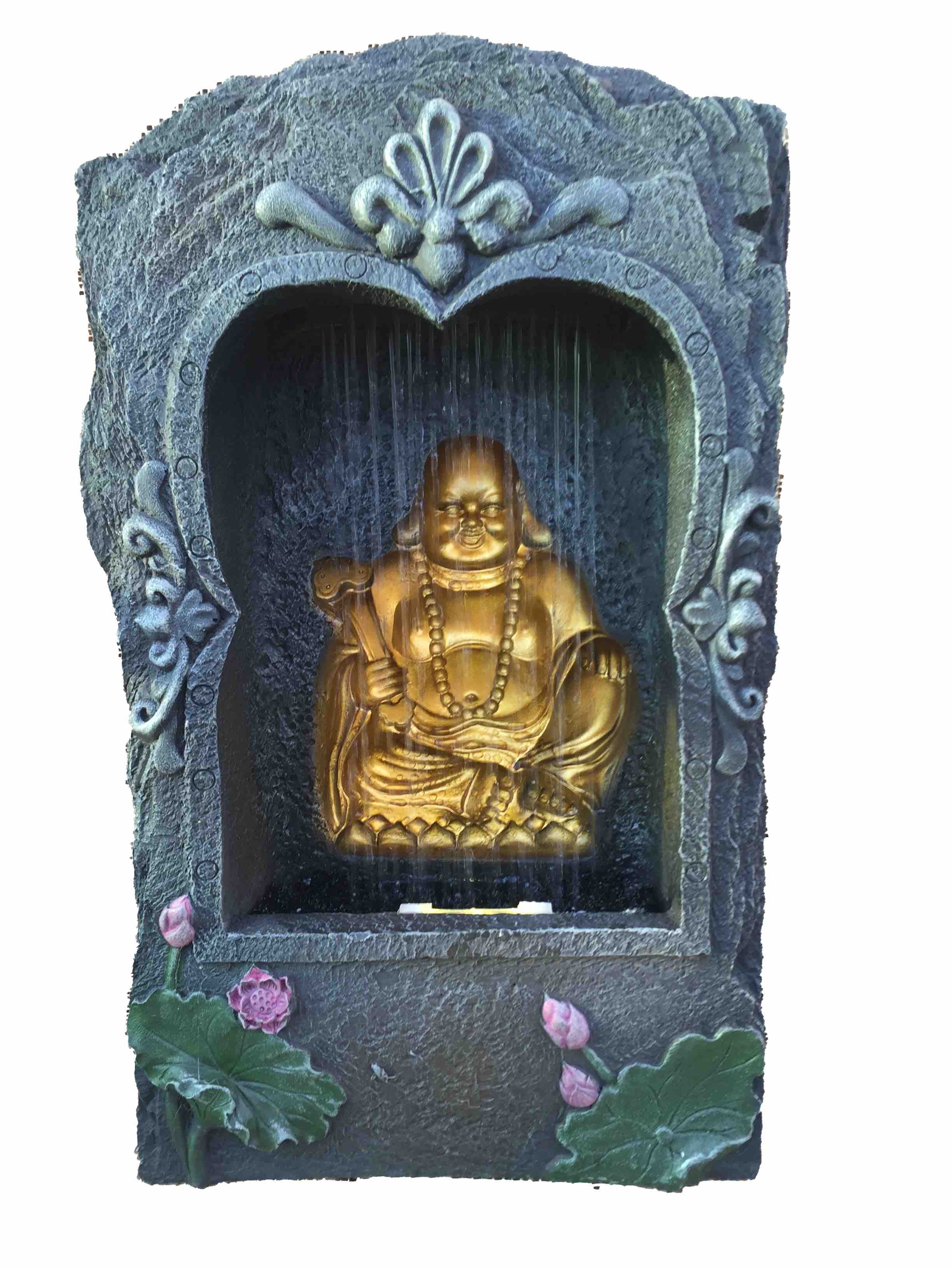 Fontána buddha Gold 42cm  BF04203