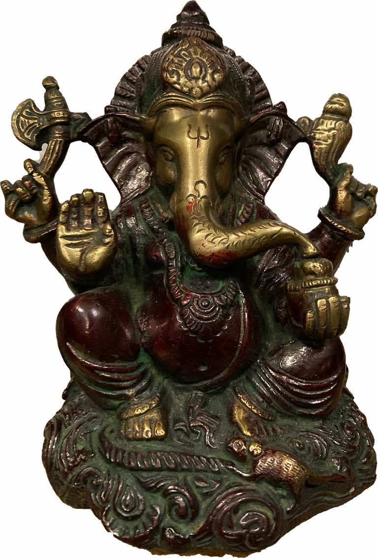 Ganesha soška bronz 15cm 